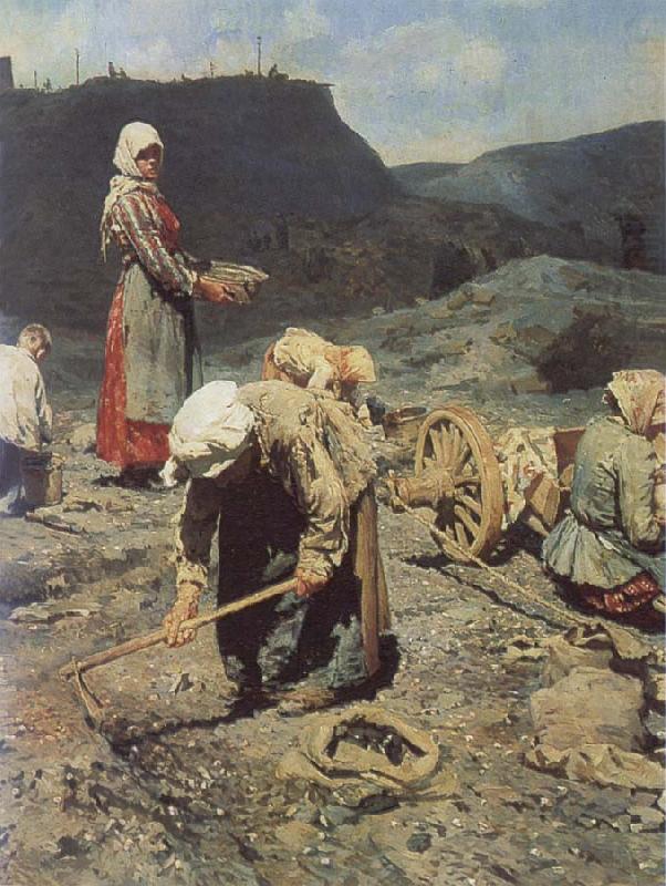 Poor People Collecting Coal in an Abandoned Pit, Nikolai Kasatkin
